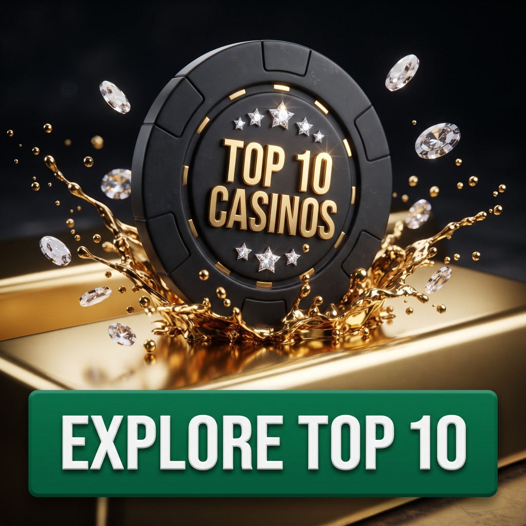 Top 10 casinos — black chip on liquid gold